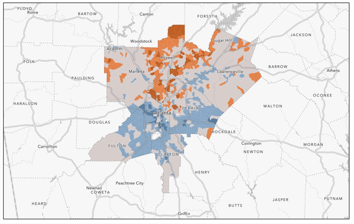Atlanta's Peer Metros in Housing Stability: Population
